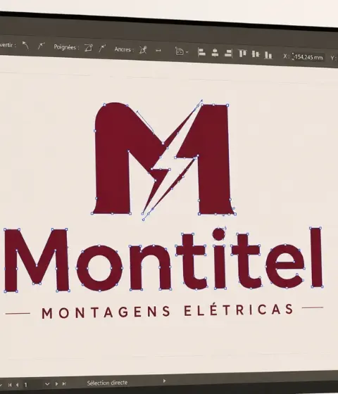 Logomarca sendo convertida em arquivo vetorial de alta resolução
